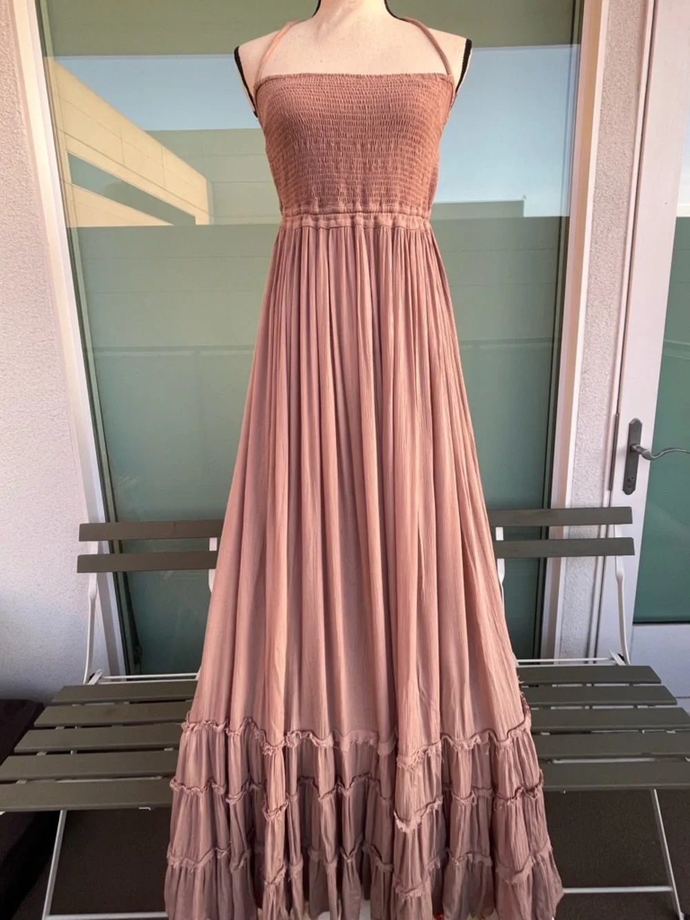 Free People Extratropical Maxi Dress in Dusty Pink XS Boho - Picture 3 of 8